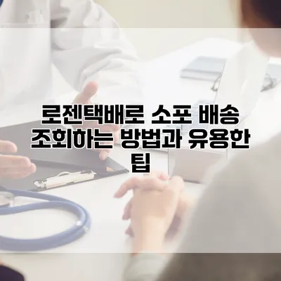 로젠택배로 소포 배송 조회하는 방법과 유용한 팁