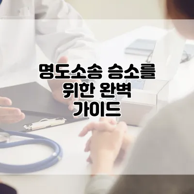 명도소송 승소를 위한 완벽 가이드