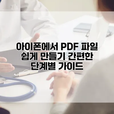 아이폰에서 PDF 파일 쉽게 만들기: 간편한 단계별 가이드